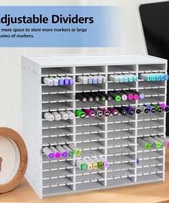 Alternative view of Marker Organizer. 240 Slots Marker Storage Organizer. Marker Holder with Divider Art Marker Rack for Pens Colored Pencils Art Brushes Adjustable Pencil Holder for Desk Organizer